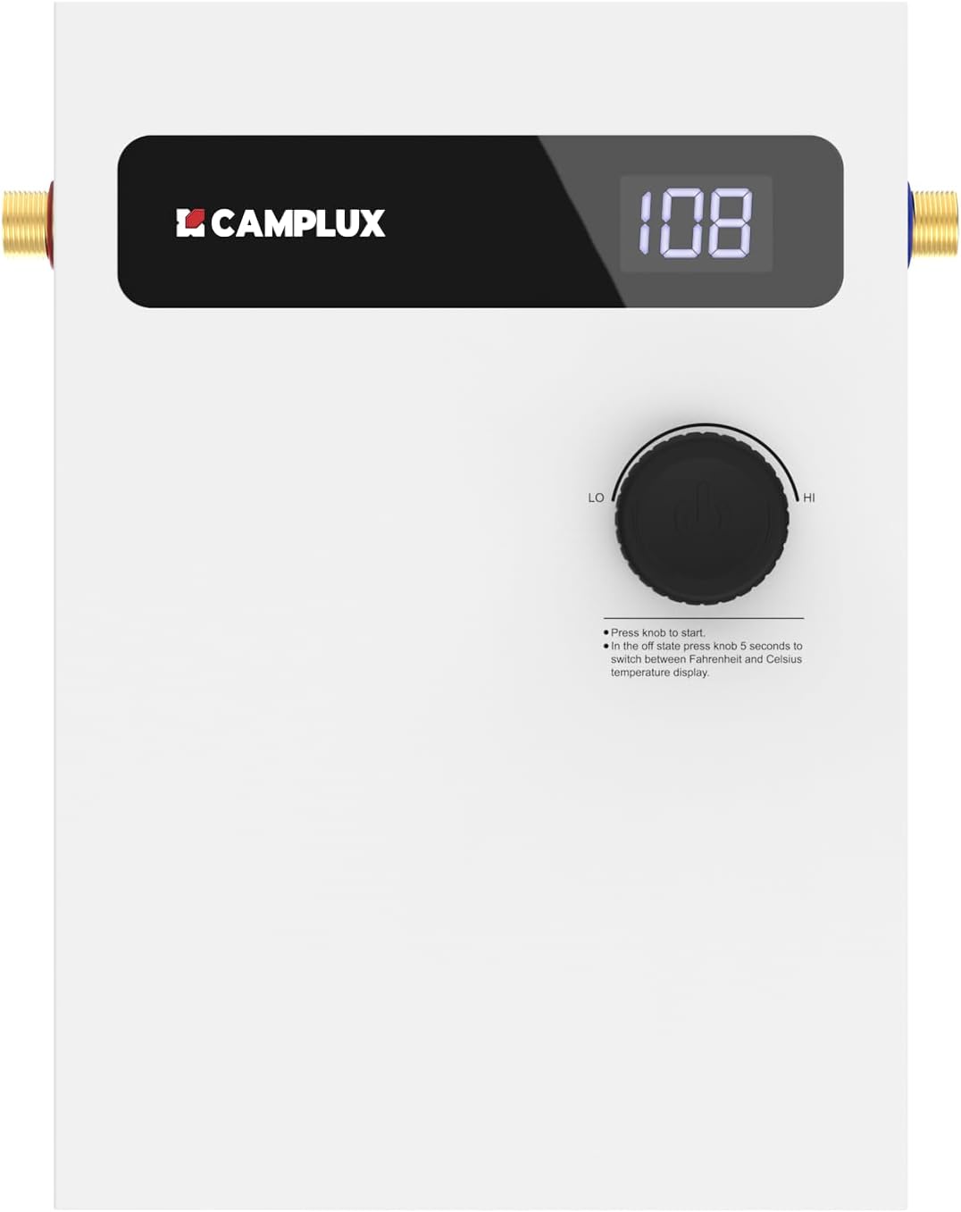 CAMPLUX - Calentador de agua eléctrico sin tanque, 8 kW a 240 volti...