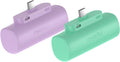 Miady Paquete de 2 mini cargadores portátiles de 5000 mAh con conec...