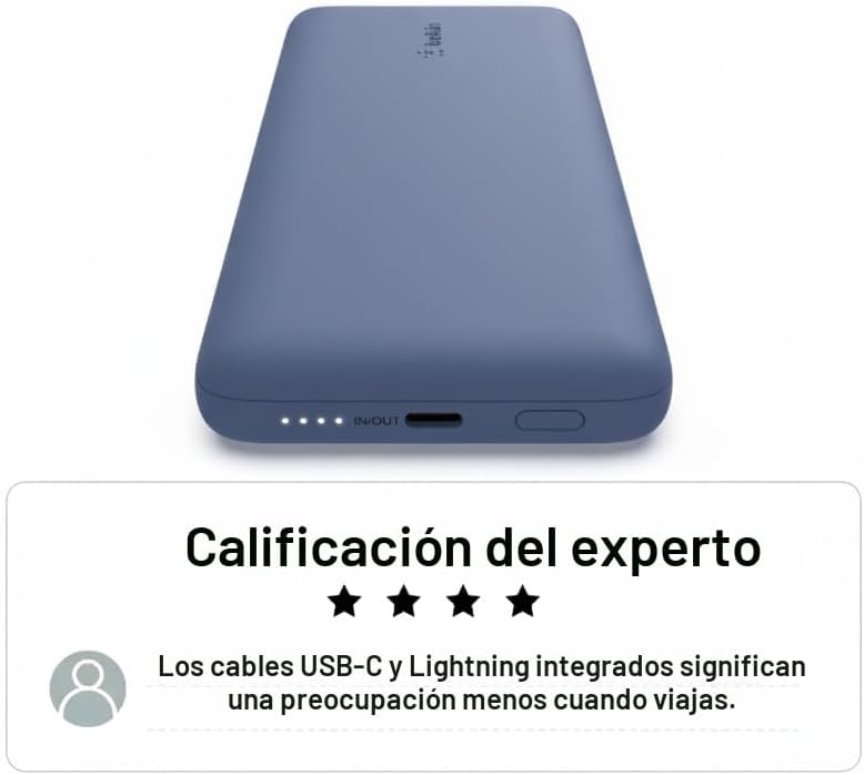 Belkin Cargador portátil para iPhone\/Android (10,000 mAh), batería...