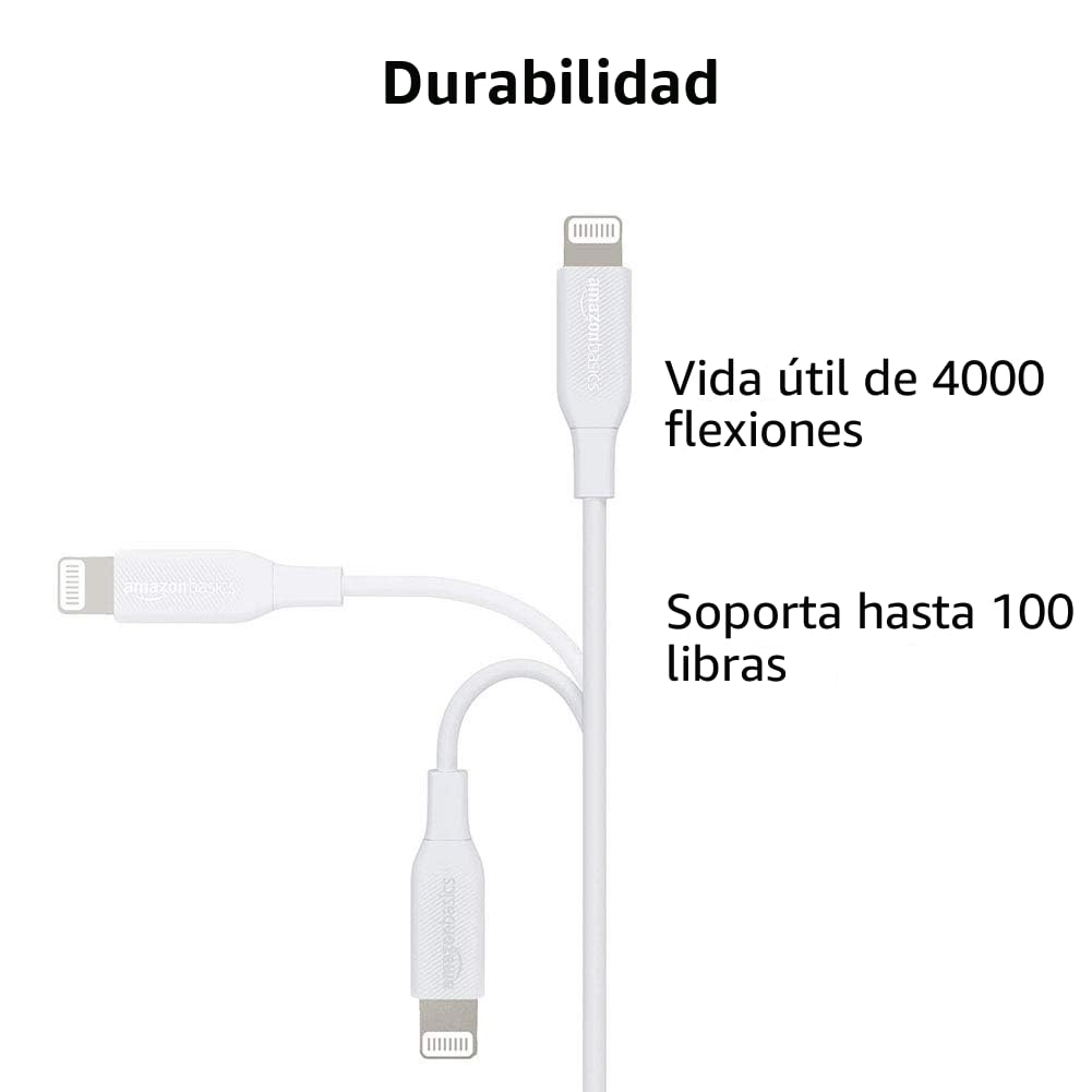 Amazon Basics - Cable USB-2.0 tipo C a Lightning (con certificación...