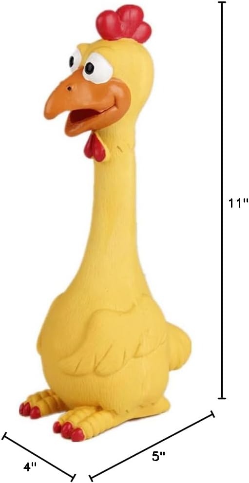 Juguetes de goma con forma de pollo chirriantes al estilo Tamu para...