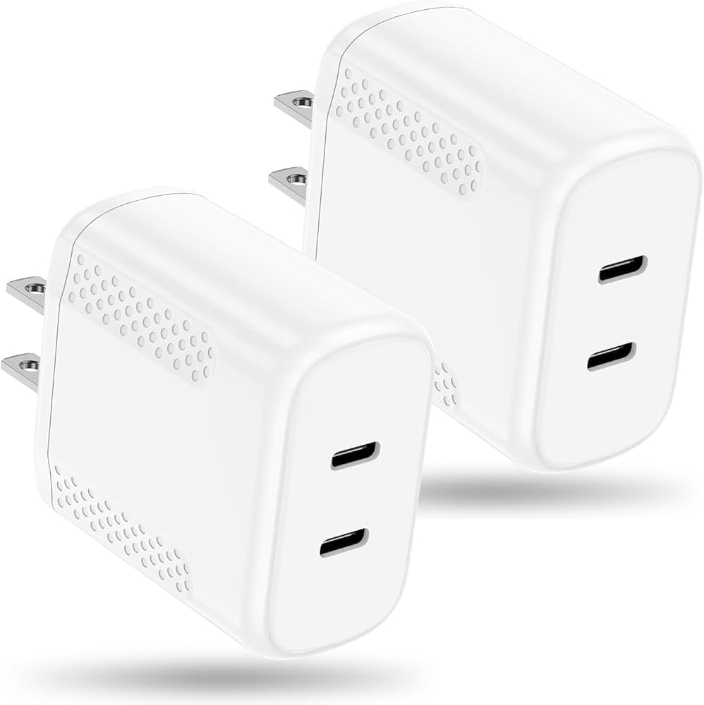 Cargador USB C dual total de 40 W, 2 puertos de 20 W, adaptador de...
