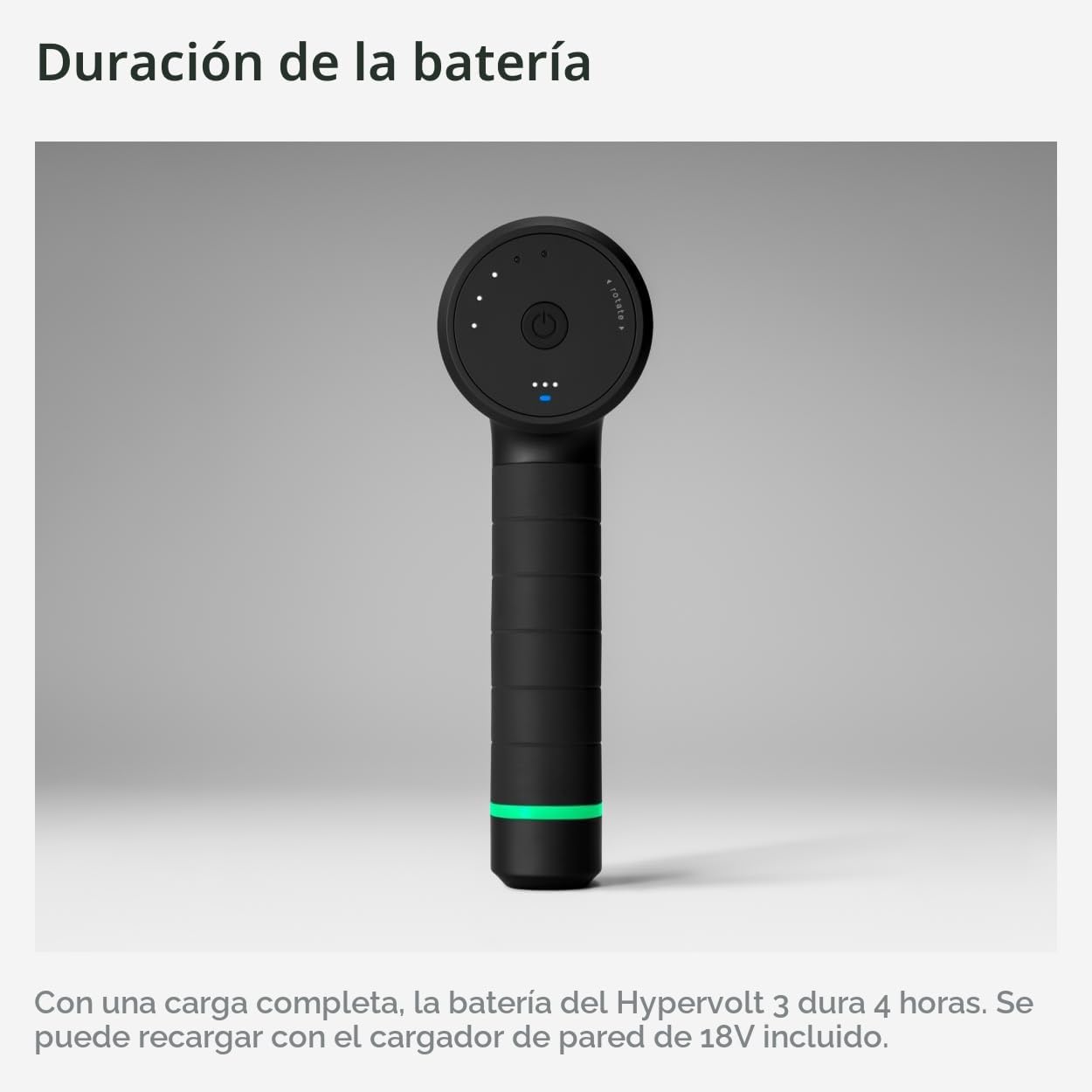 Hyperice Hypervolt 3 - Pistola de masaje de percusión de mano con t...