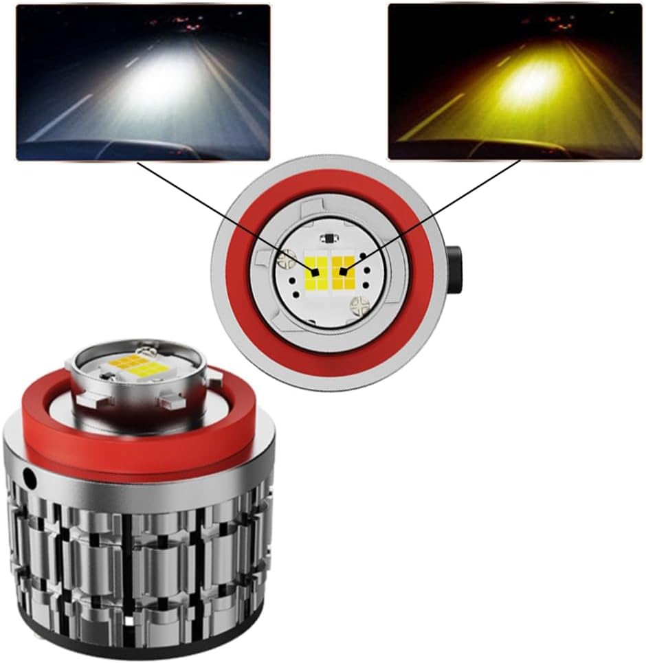 L1B TF1 Bombillas LED antiniebla, de doble color, 3000 K, amarillo...