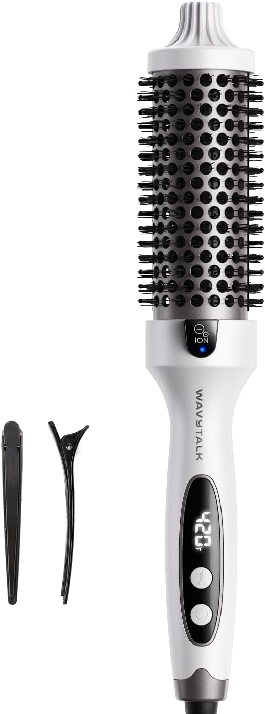 Wavytalk Cepillo Térmico Blowout Boost, Cepillo Redondo Calentado d...