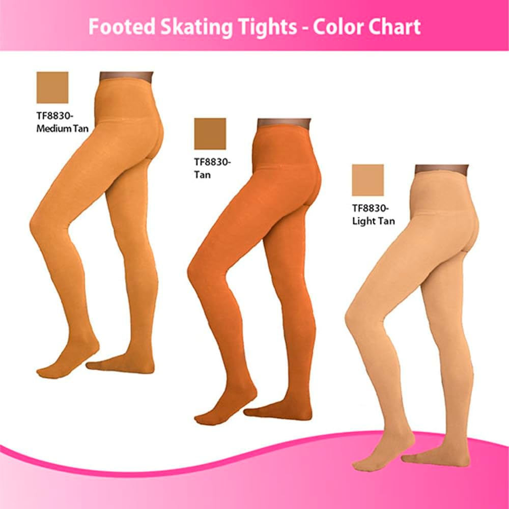 ChloeNoel Mallas con Pies para Patinaje Artístico TF8830