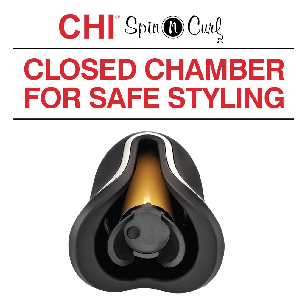 CHI Spin N Curl, rizador para rizos y ondas saludables y brillantes...