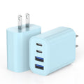 Cargador USB C de 40 W, [Paquete de 2] Cargador de tipo C de 4 puer...