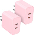 Susnwere Bloque de cargador USB C dual de 40 W, adaptador de corrie...