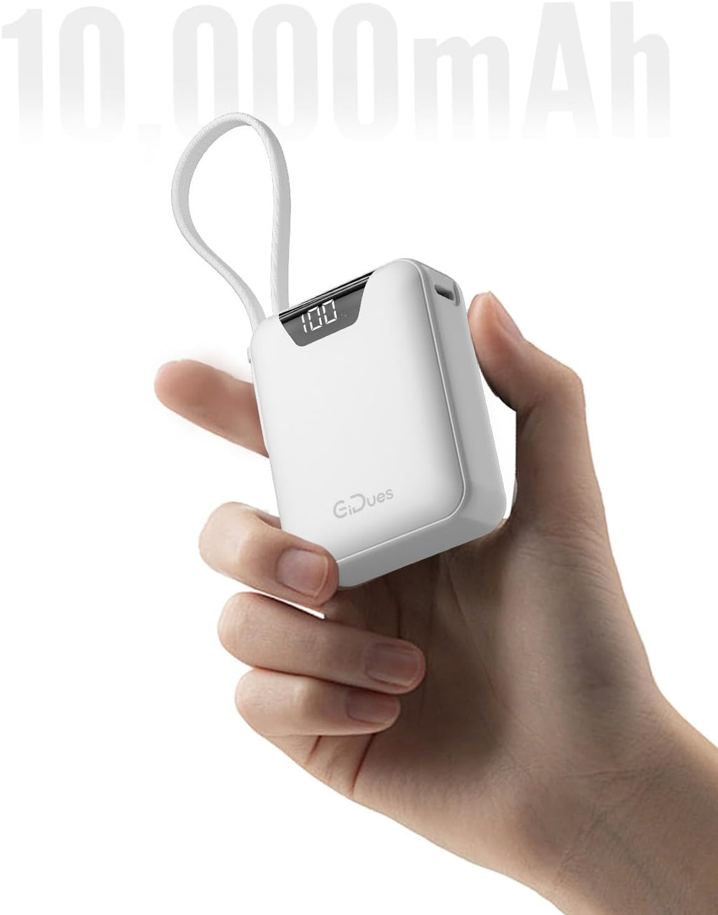 Gidues Mini cargador portátil, banco de energía ultracompacto de 10...