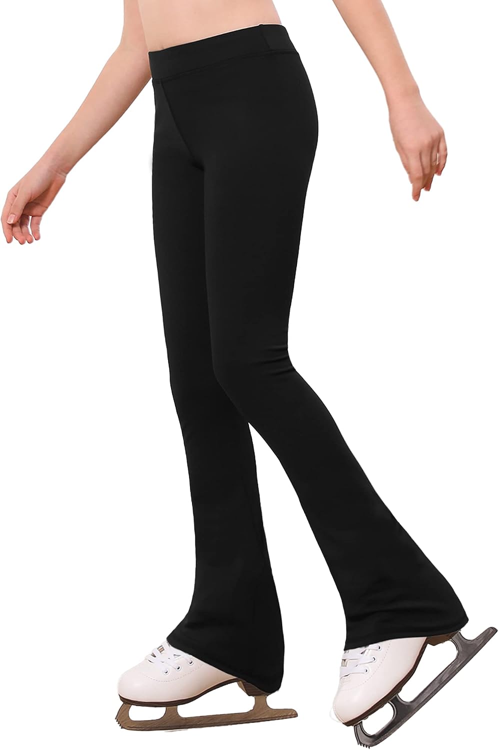 Stelle Pantalones de patinaje artístico para niñas con clip de bota...