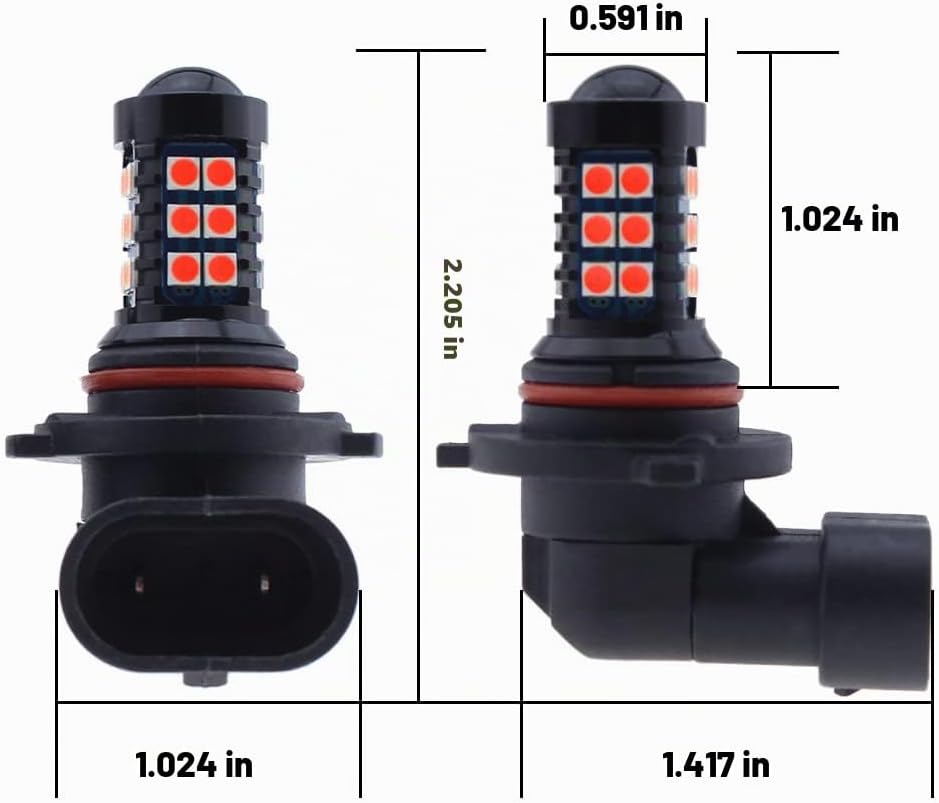 GLOFE 9005 9006 HB3 HB4 Bombillas LED Rojas H10 Xtreme Súper Brilla...