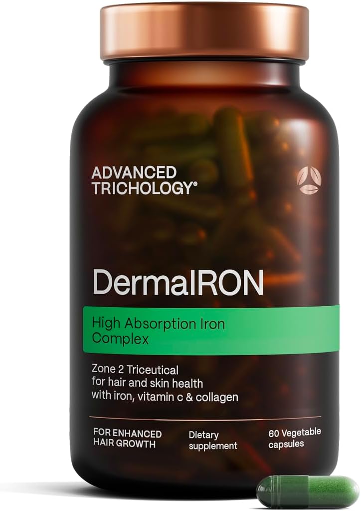 DermaIRON Suplemento de hierro para mujeres y hombres, plancha suav...