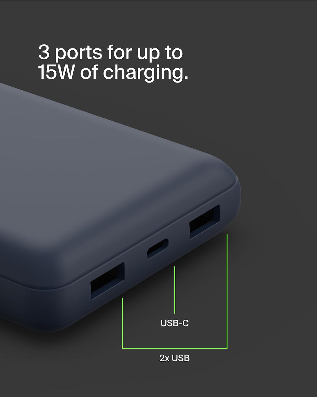 Cargador portátil Belkin, banco de energía USB C de 20000 mAh con 2...