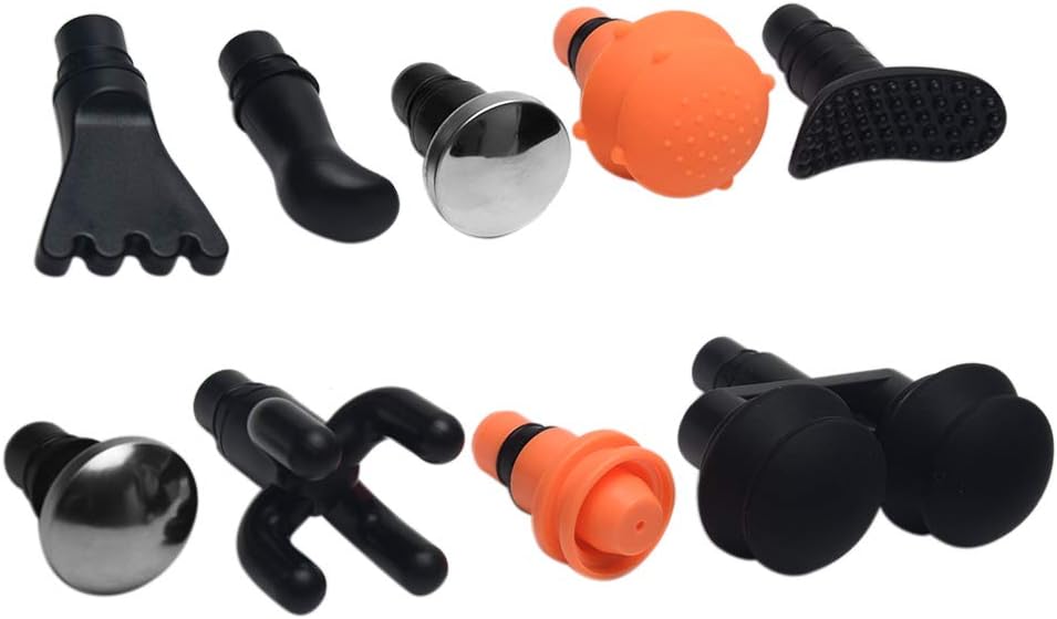 9 cabezales de pistola de masaje reemplazables, accesorios muscular...