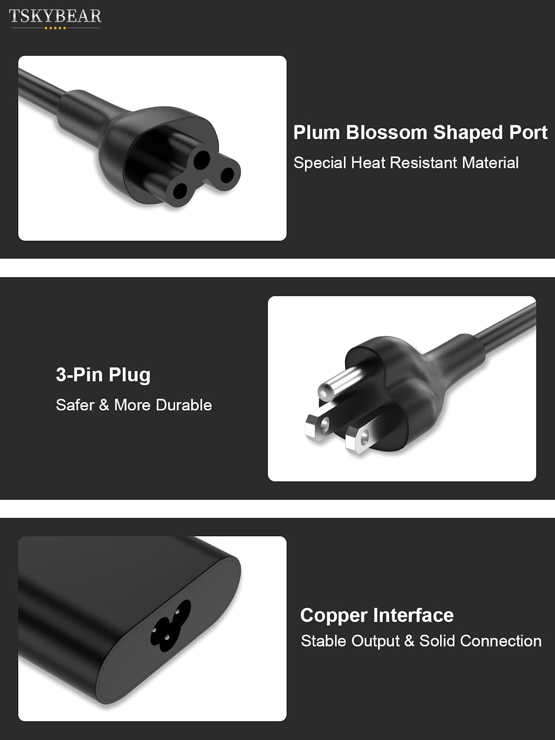 TSKYBEAR 65W 45W Compatible con Dell Laptop Cargador USB C Latitude...
