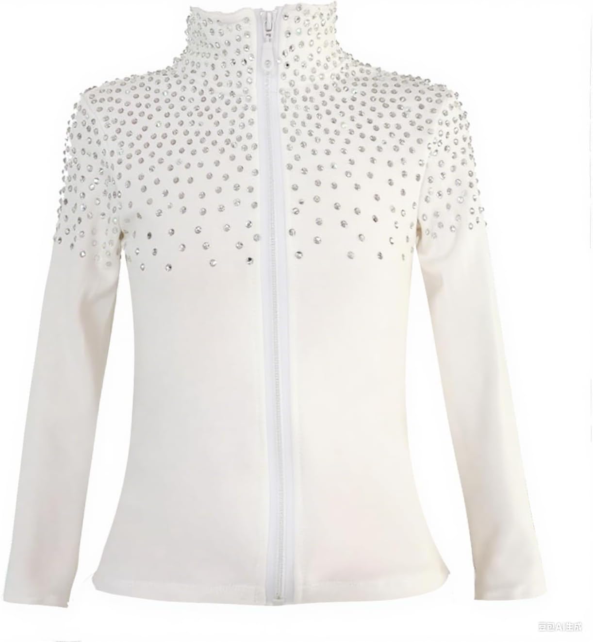 JoyCan Chaqueta de patinaje artístico con forro polar de manga larg...