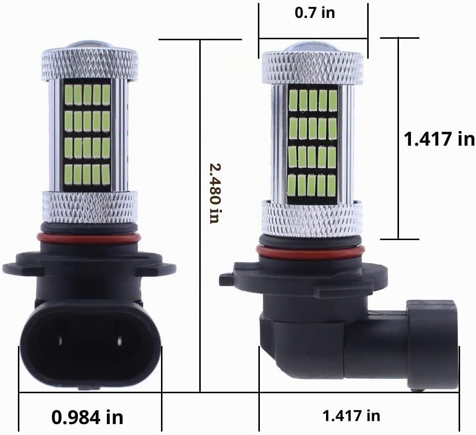 GLOFE Bombillas LED de alta potencia 92smd 8000K Azul hielo 9005 90...