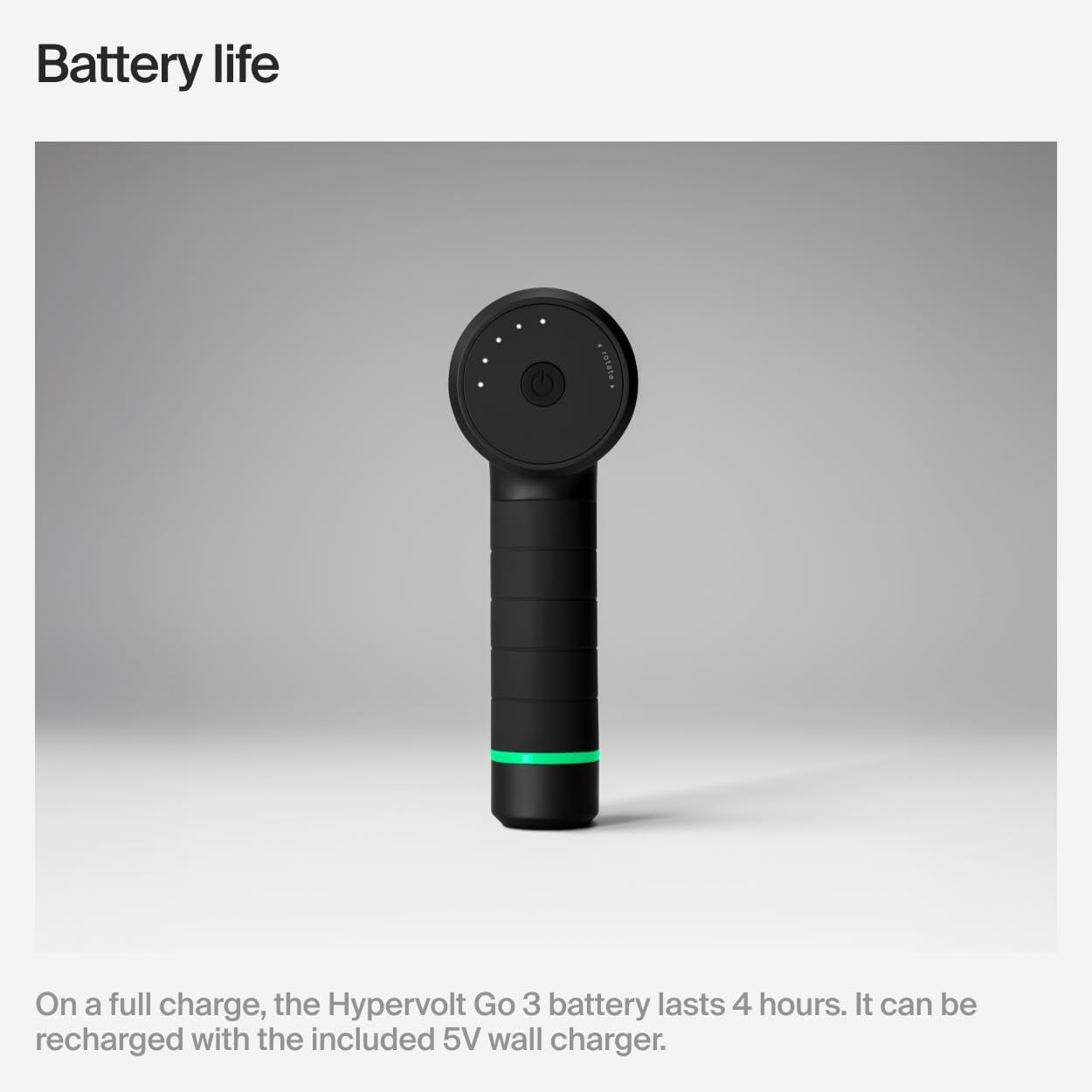 Hyperice Hypervolt Go 3 - Pistola de masaje de percusión compacta d...