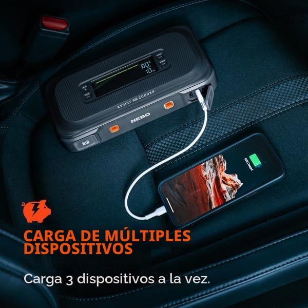NEBO Assist Air 2000XP Arrancador y Compresor de Aire | Caja de Sum...
