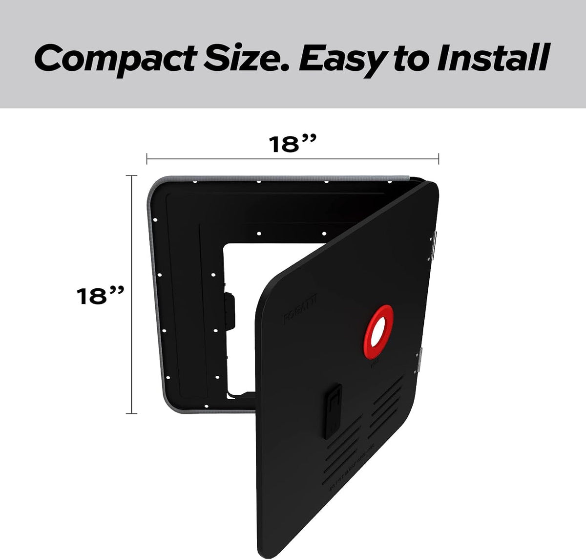 Puerta de calentador de agua FOGATTI RV de 18" x 18", kit d...