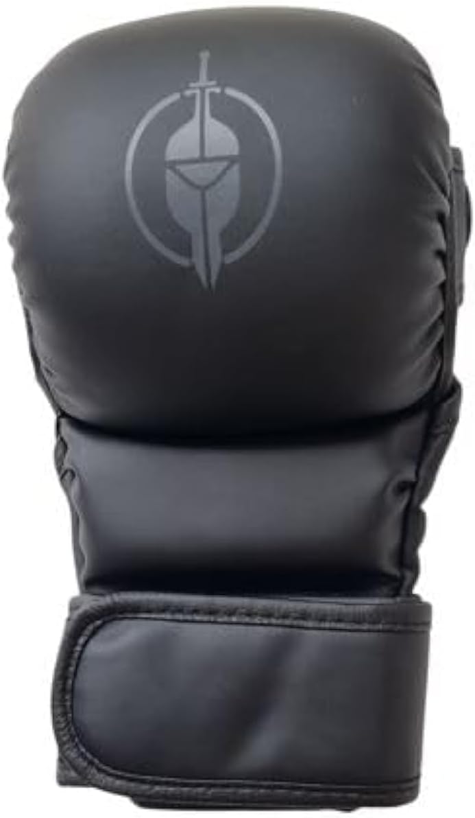 Hoplite Sports Guantes de medio dedo MMA (forma de masa con relleno...