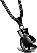 Hamoery Collar con Colgante de Guante de Boxeo de Acero Inoxidable...