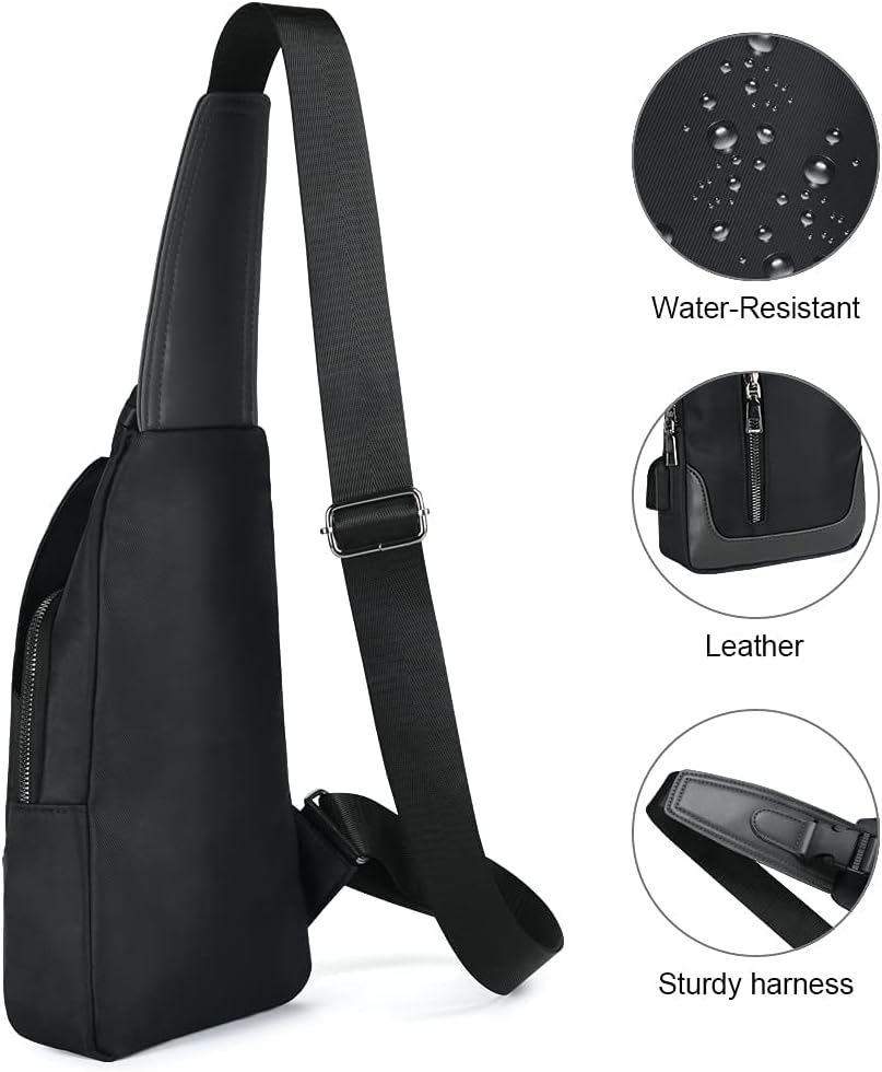 C&amp;Xanadu Mochila bandolera con puerto de carga USB, bolsa de pe...