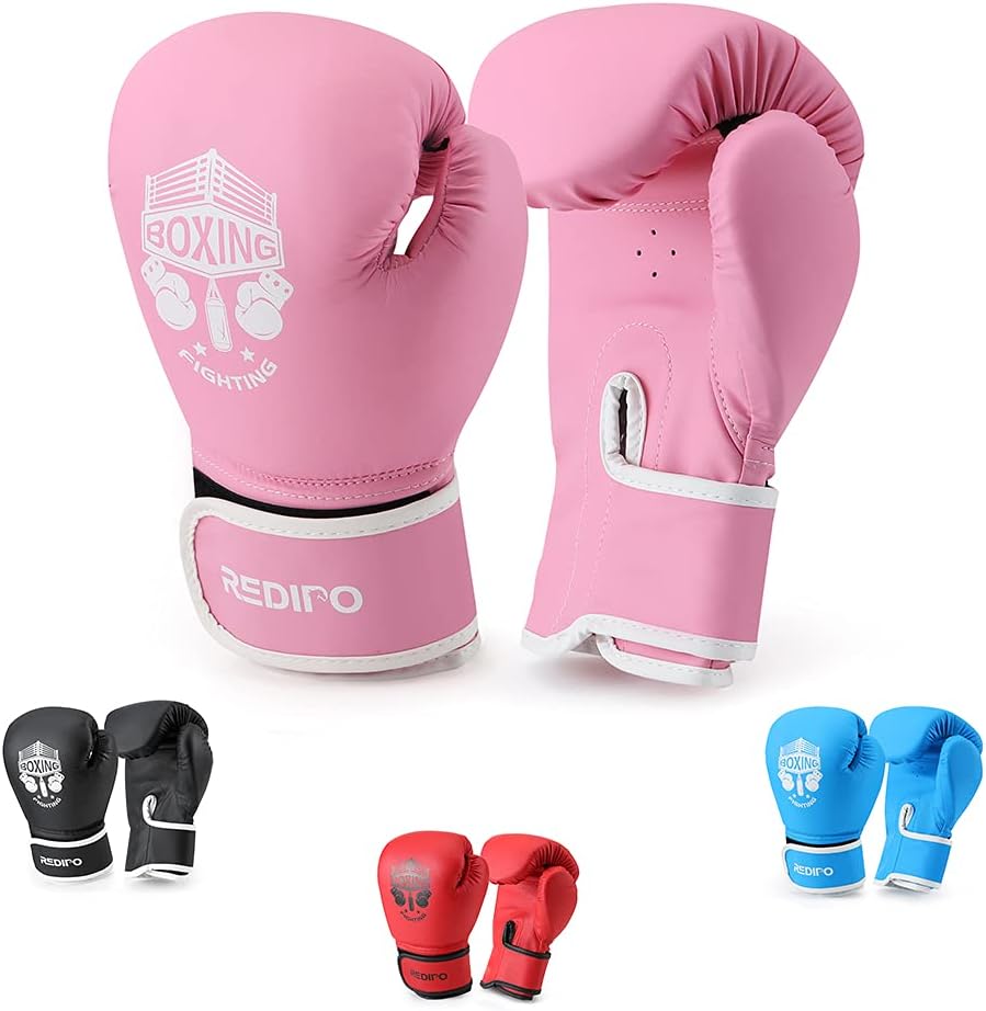 Redipo Guantes de Boxeo para Niños, Guantes de Entrenamiento de Esp...