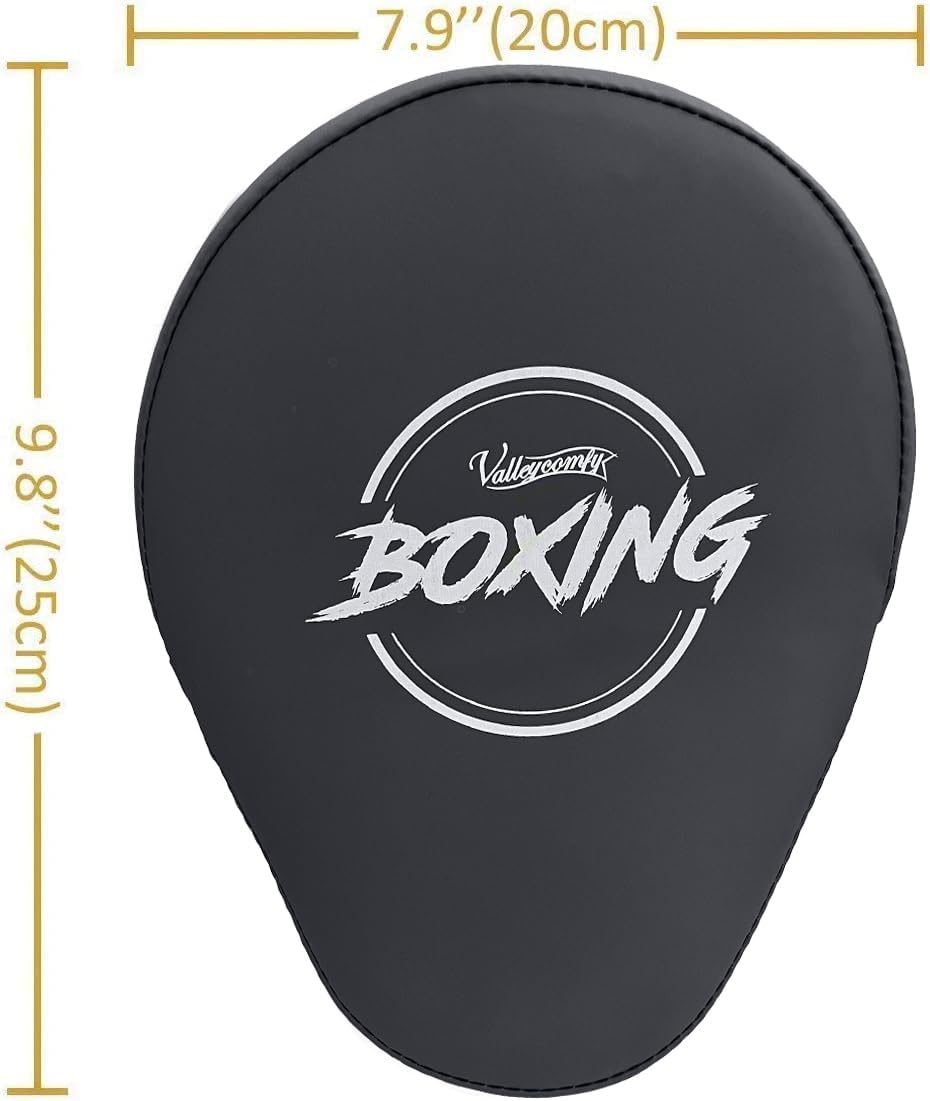 Valleycomfy - Manoplas de boxeo curvadas de piel sintética para ent...