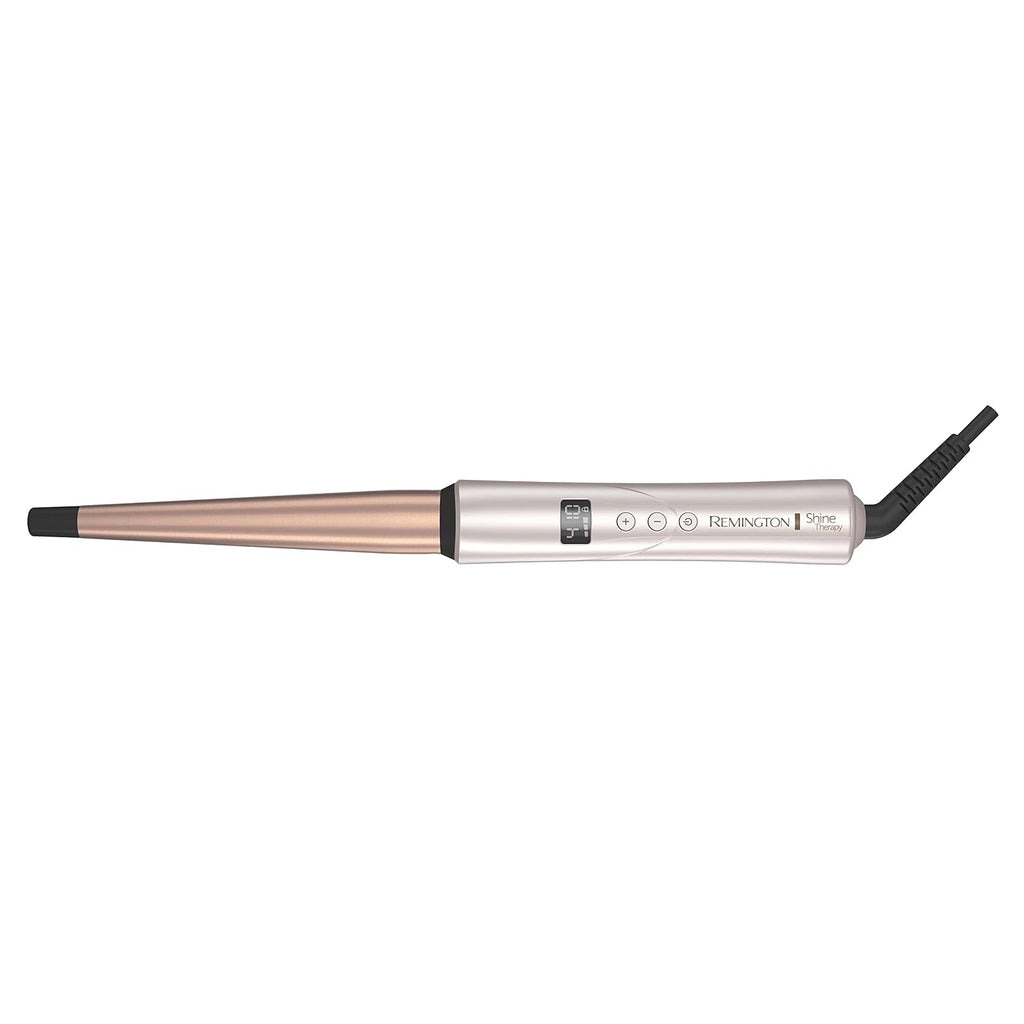 Remington Shine Therapy - Varita rizadora cónica con infusión de ac...