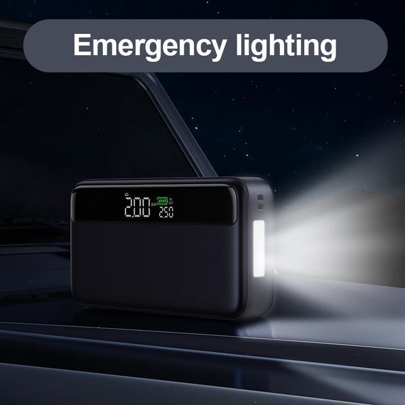 PD - Arrancador portátil de automóvil de 65 W con compresor de aire...