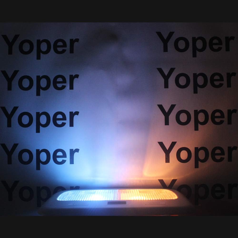 Yoper BA9S 53 57 1895 64111 Bombilla LED para Coche 12V Azul Hielo