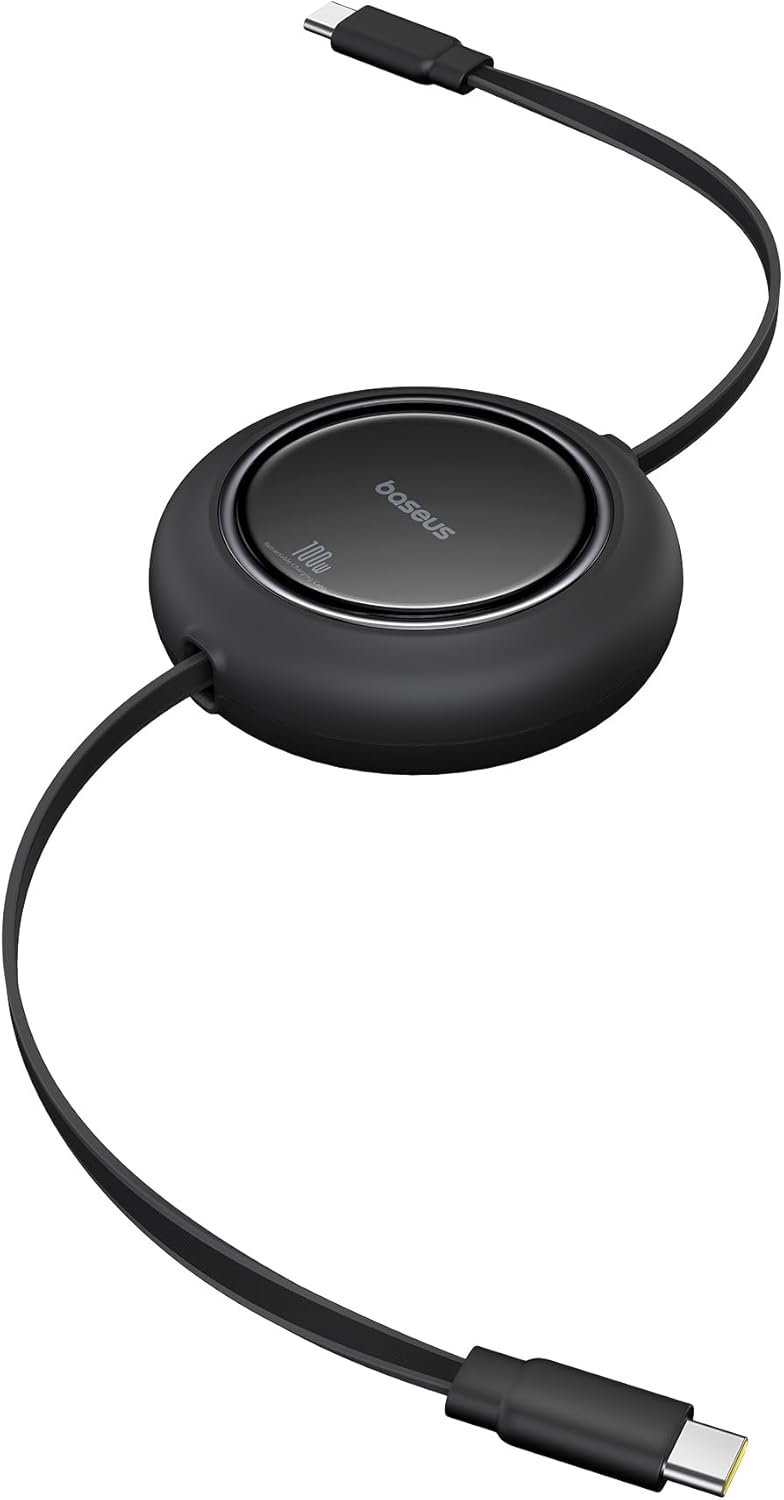 Baseus Cable USB C a USB C, Cable de Carga Rápida USB C Retráctil d...
