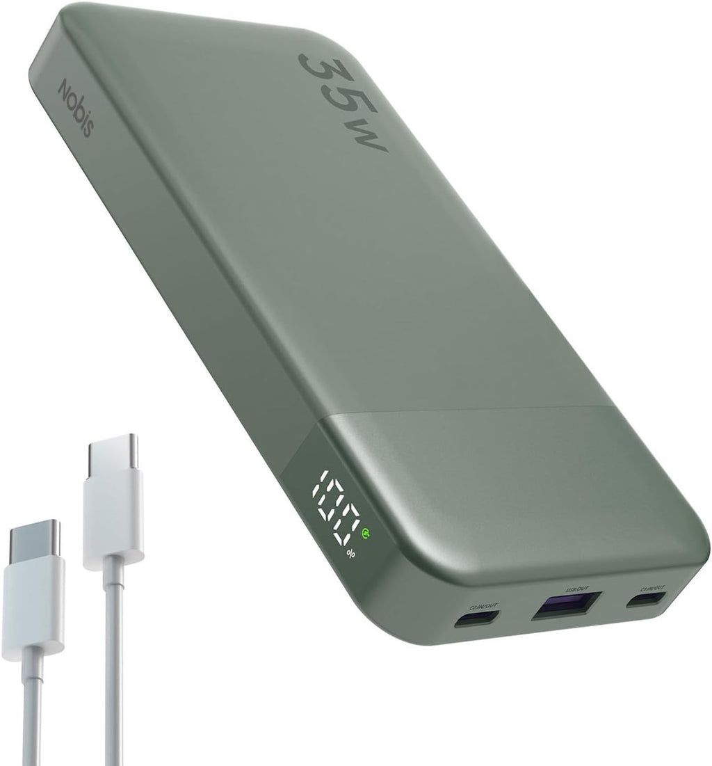 NOBIS Cargador portátil, cargador de batería de 10000 mAh de carga...