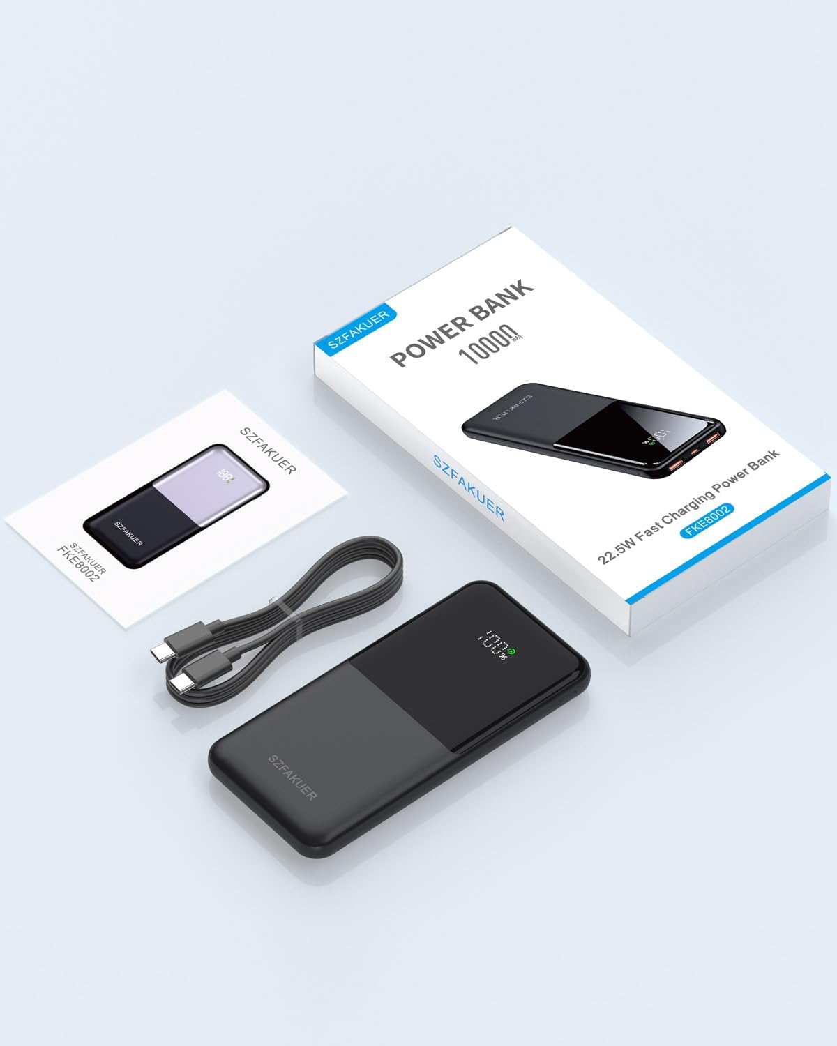 Szfakuer Cargador de batería portátil, batería de carga rápida de 1...