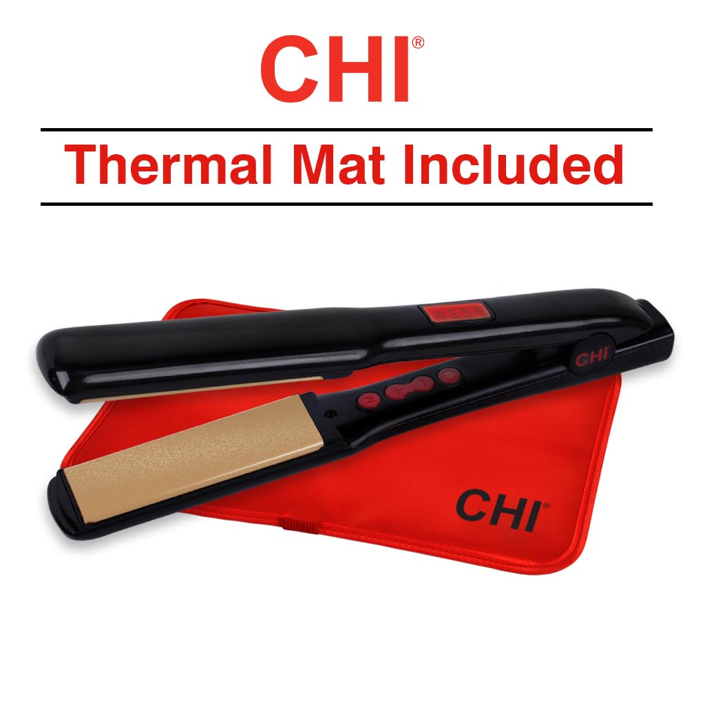 Plancha para cabello, Chi G2 de cerámica y titanio, 1.25 pulgadas,...