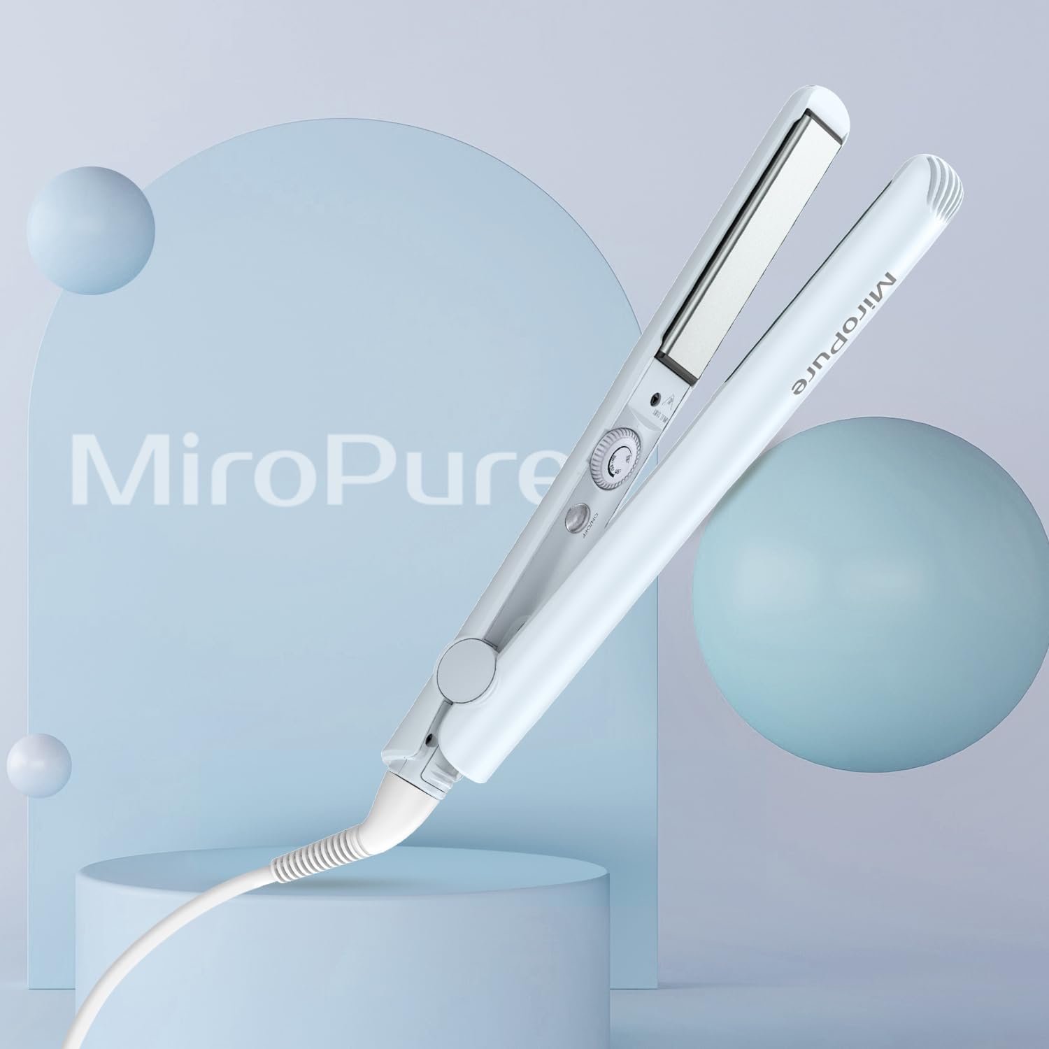 MiroPure Plancha de Cabello de 1 Pulgada, Alisador de Pelo con Cale...