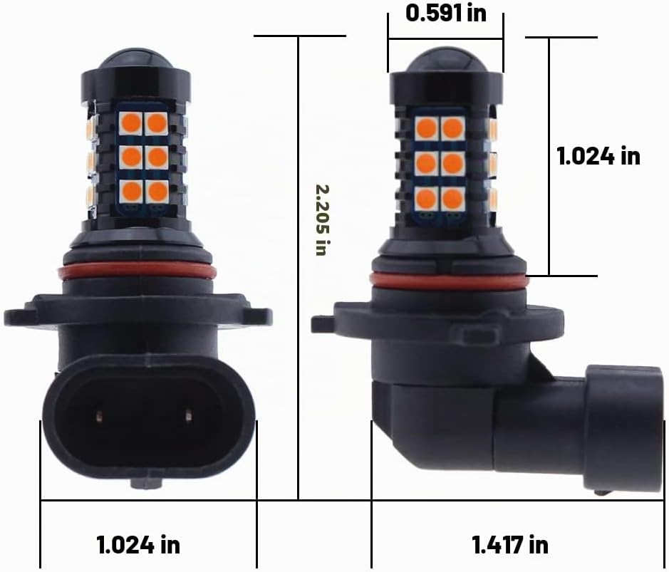 GLOFE Bombillas LED 9005 9006 HB3 HB4 3000K Amarillo Dorado H10 Xtr...