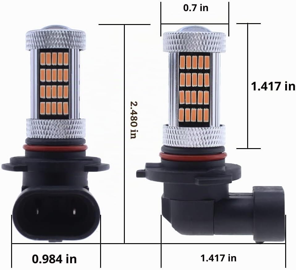GLOFE Bombillas LED de alta potencia 92smd 14000K Rosa Púrpura 9005...