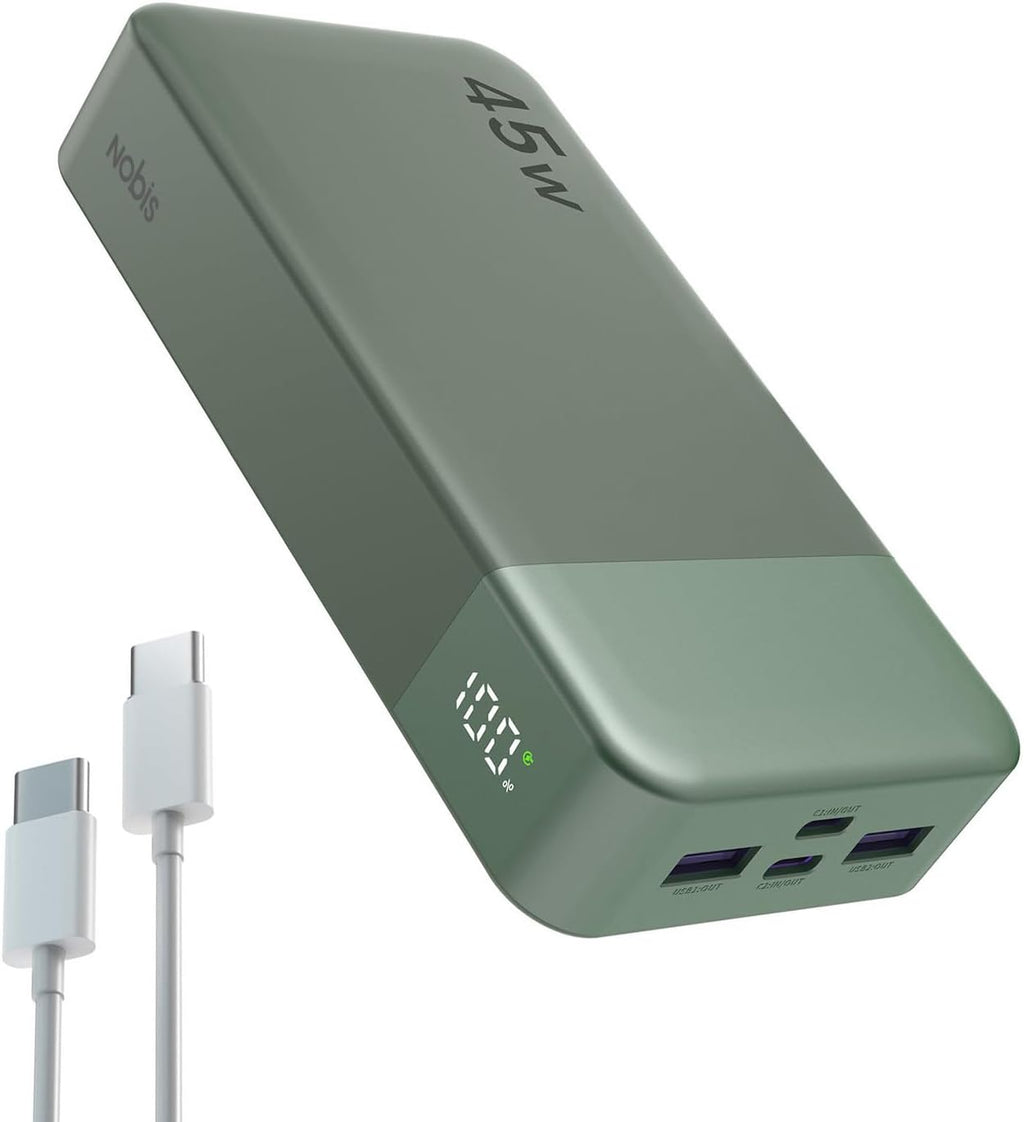 NOBIS Cargador portátil, banco de energía de 20000 mAh, banco de en...