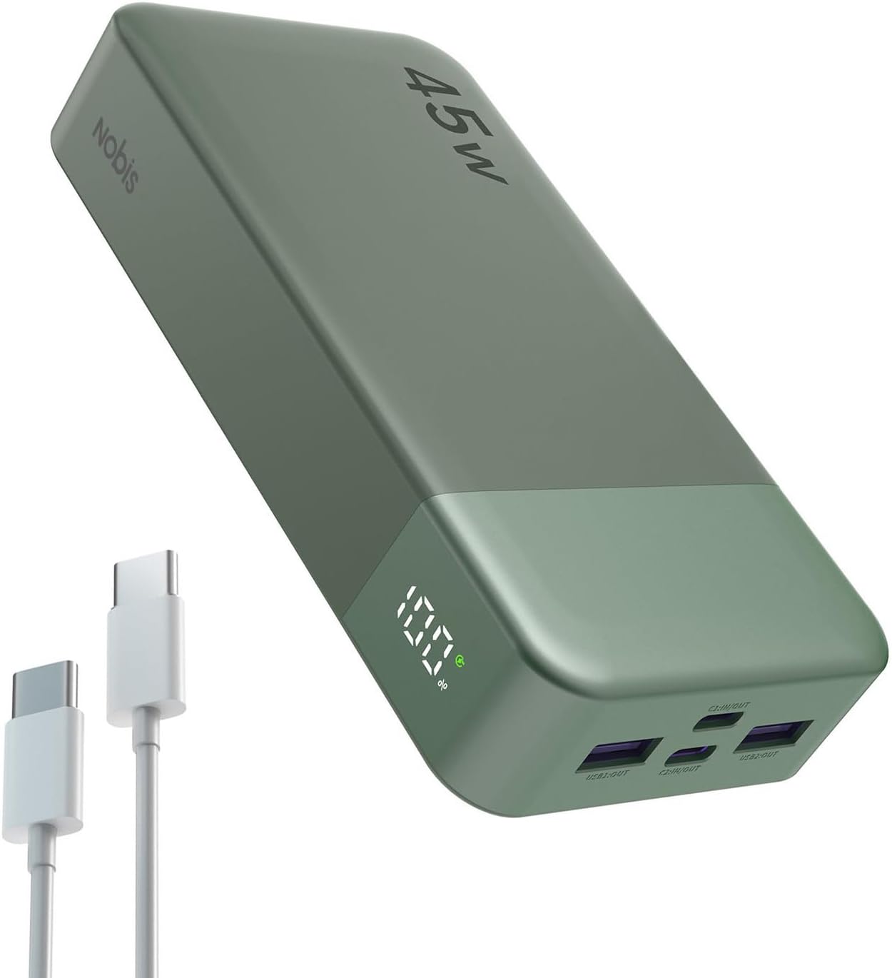 NOBIS Cargador portátil, banco de energía de 20000 mAh, banco de en...