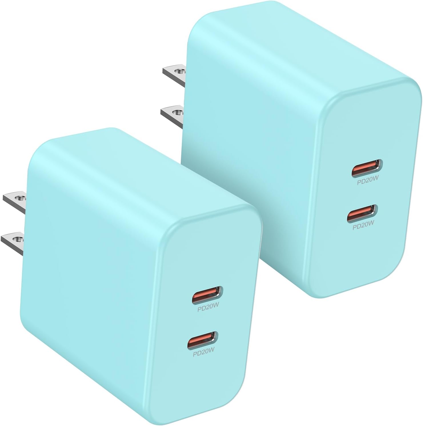 Susnwere Bloque de cargador USB C dual de 40 W, adaptador de corrie...