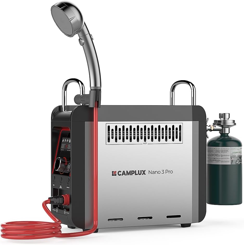 CAMPLUX Nano 3 Pro - Calentador de agua portátil de propano de 1 li...