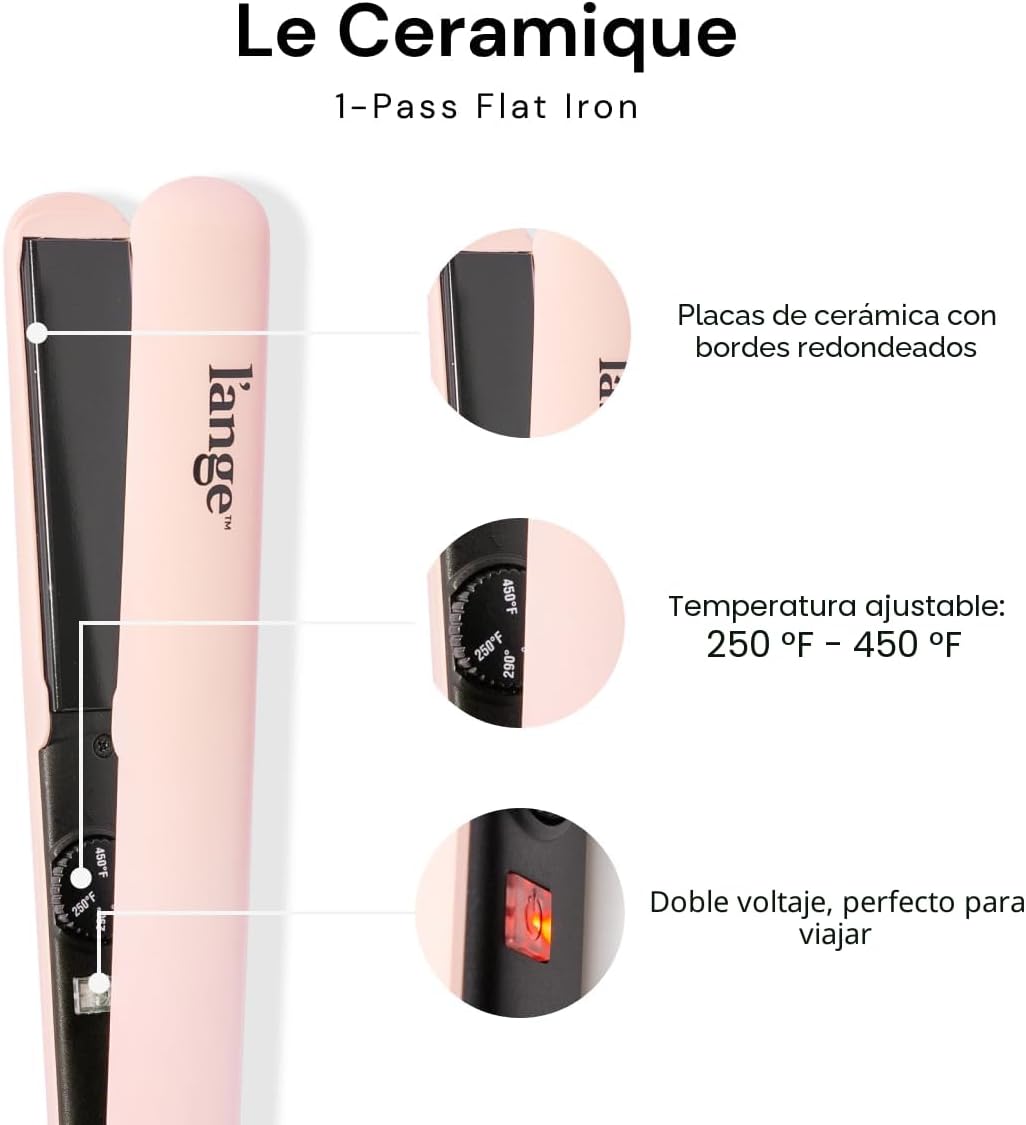 L'ANGE HAIR Le Ceramique - Plancha de pelo de 1 pasada | Planch...