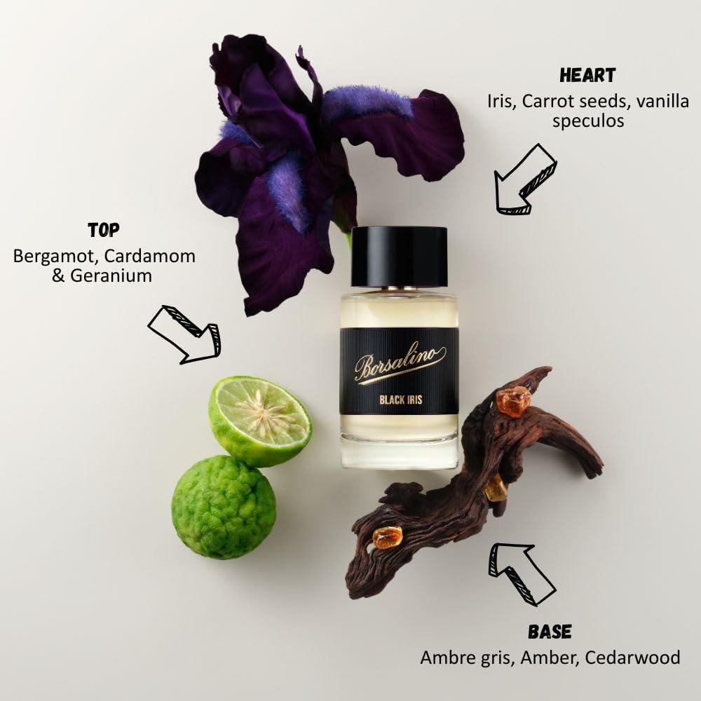 Borsalino Perfume Black Iris para hombre \u2013 Eau de Parfum \u201...