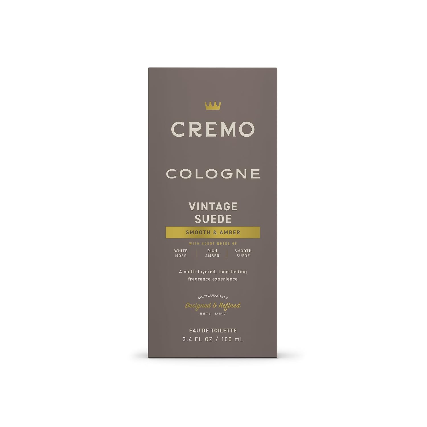 Cremo Colonia para hombres \u2013 Spray de colonia de gamuza vintag...