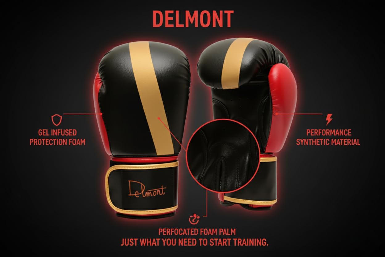 Delmont Guantes de boxeo para hombres y mujeres \u2013 Bolsa pesada...