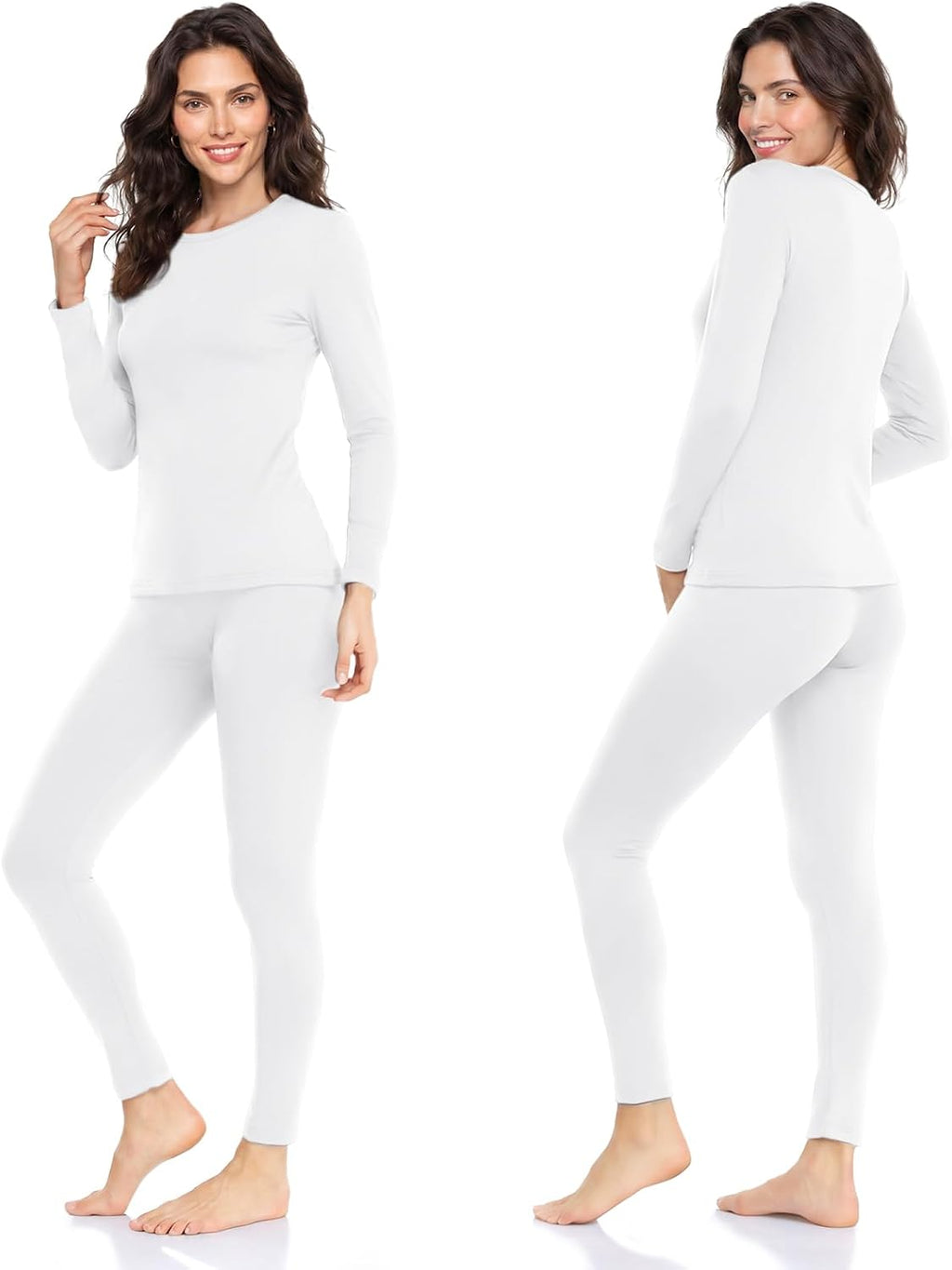 WEERTI Ropa interior térmica para mujeres Long Johns con forro pola...