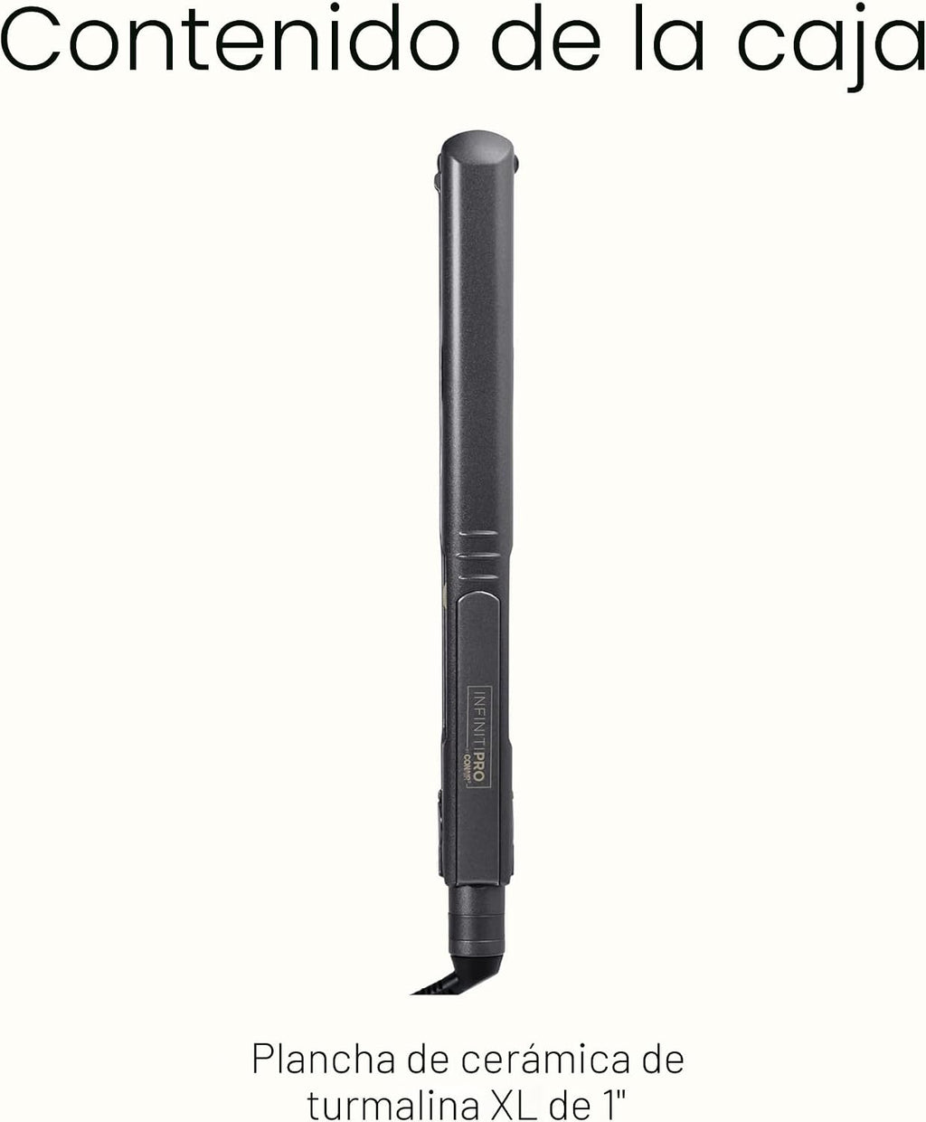 INFINITIPRO BY CONAIR Plancha plana de cerámica turmalina, 1 pulgad...